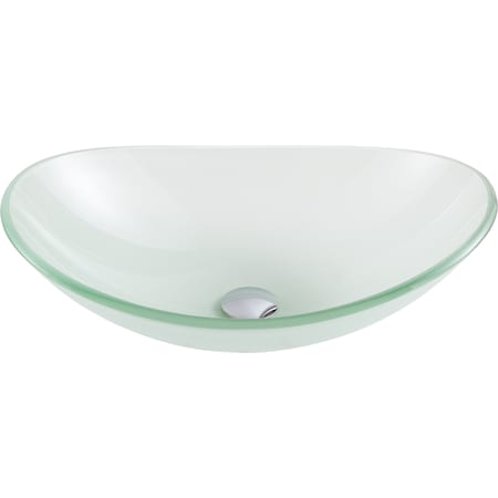 Anzzi Forza Deco-Glass Vessel Sink in Lustrous Frosted LS-AZ086